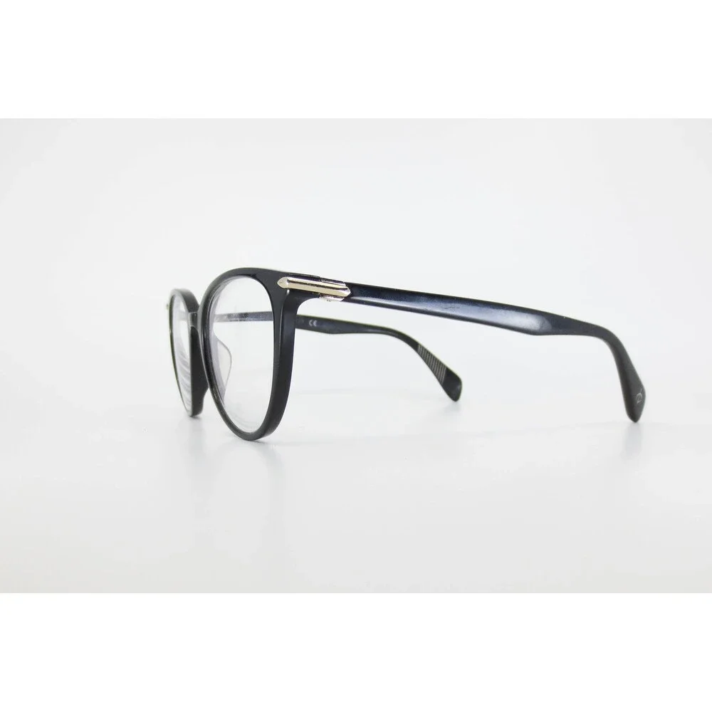 Rag & Bone RNB3027 807 Black Cat Eye Eyeglasses Frames 52-17-140 Silver Tone